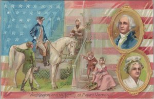 Tuck's Patriotic Postcard Washington and His Family at Mount Vernon