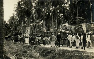 PC CPA MALAYSIA, CHINESE FUNERAL PROCESSION, REAL PHOTO Postcard (b22516)