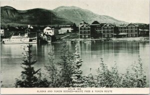 Atlin BC Atlin Inn Steamer White Pass & Yukon Route Postcard E87