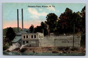 J87/ Weston West Virginia Postcard c1910 Filtration Plant 1041