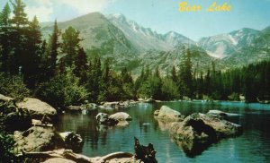 Vintage Postcard Bear Lake Rocky Mountain National Park Longs Peak Colorado CO