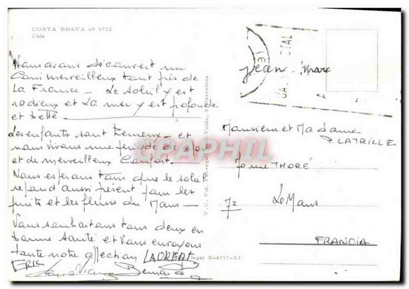 Modern Postcard Costa Brava Cala