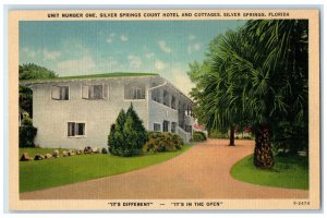 c1940's Silver Springs Court Hotel Cottages Silver Springs Florida FL Postcard