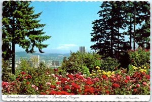 Postcard - International Rose Gardens - Portland, Oregon