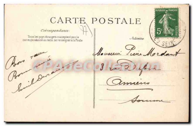 Old Postcard Chelles Marne Dam