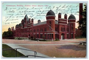 1911 Commissary Building Soldiers Exterior Home-Dayton Ohio OH Vintage Postcard