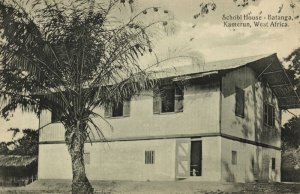 cameroon, BATANGA, School House (1910s) Postcard