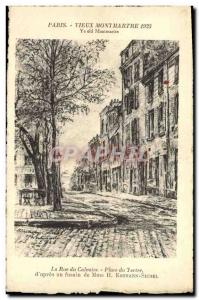 Old Postcard Old Montmartre Paris Street Calvary Place du Tertre