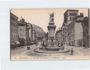 Postcard Le Monument du Centenaire et la Cathédrale, Grenoble, France