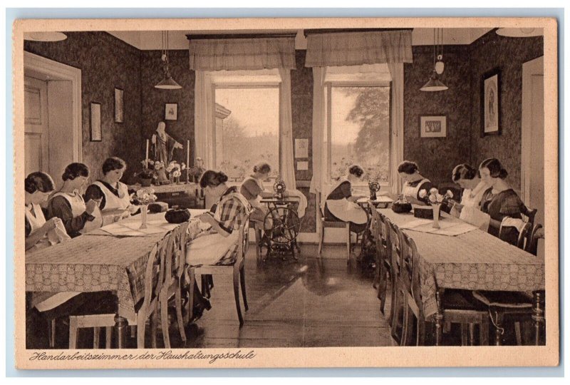 Kassel Germany Postcard Handicraft Room at the School of Housekeeping c1930's