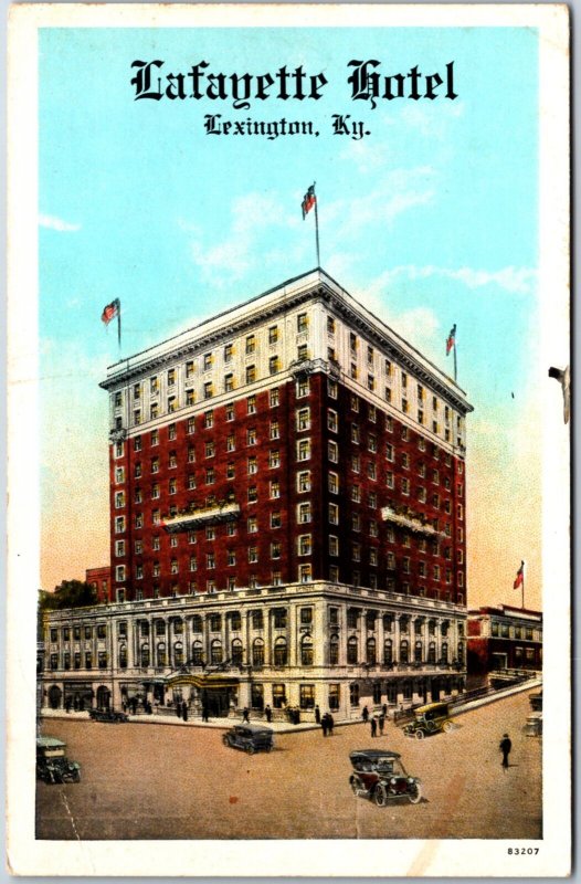 VINTAGE POSTCARD THE LAFAYETTE HOTEL AT LEXINGTON KENTUCKY 1928