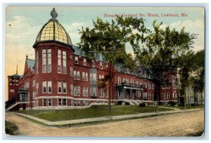 c1910's Hospital General Ste. Marie Dirt Road Lewiston Maine ME Antique Postcard