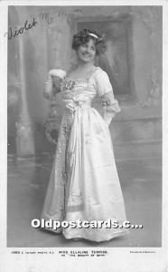 Miss Ellaline Terriss As The Beauty of Bath Theater Actor / Actress Postal Us...