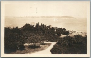 CAPE COTTAGE ME HARBOR VIEW ANTIQUE REAL PHOTO POSTCARD RPPC