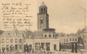 Netherlands Deventer Schipbrug Vintage Postcard 07.57