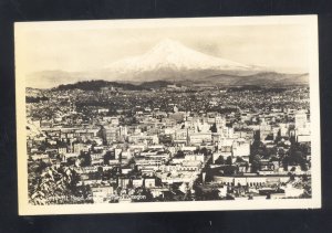 RPPC PORTLAND OREGON BIRDSEYE VIEW DOWNTOWN VINTAGE REAL PHOTO POSTCARD