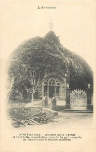 Postcard France L'Auvergne Cantal Fontagnes Rocher de la Vierge et chapelle