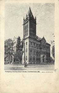 c1905 Postcard; Allegany County Court House, Cumberland MD, Fulton Co. Unposted