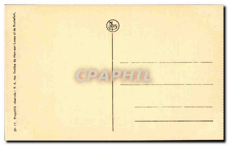 Old Postcard Belgium Han Caves The large drapery