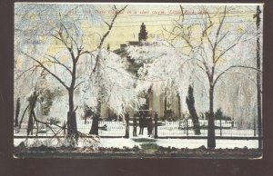 LITTLE ROCK ARKANSAS OLD STATE CAPITOL BUILDING ICE STORM VINTAGE POSTCARD