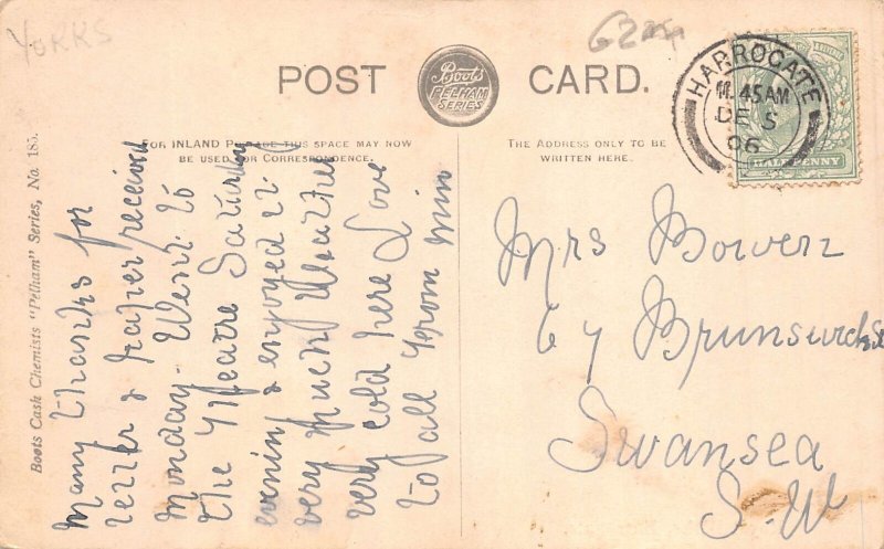 A741 England 1906 Royal Baths Harrogate vintage postcard