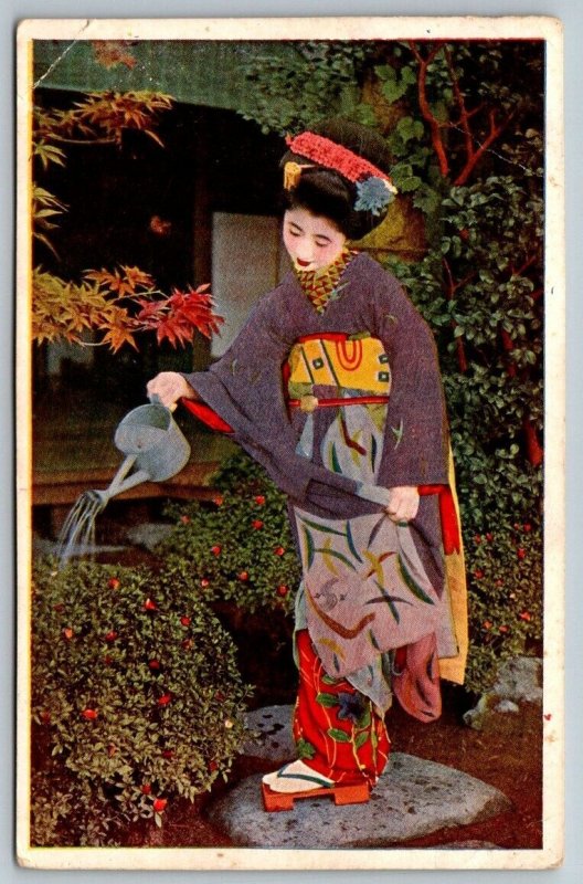 Japanese  Geisha Girl  Japan  Postcard  c1915