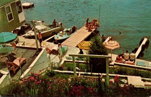 Indiana Lake Shafer Biig Chief Lodge Sundeck and patio 1966