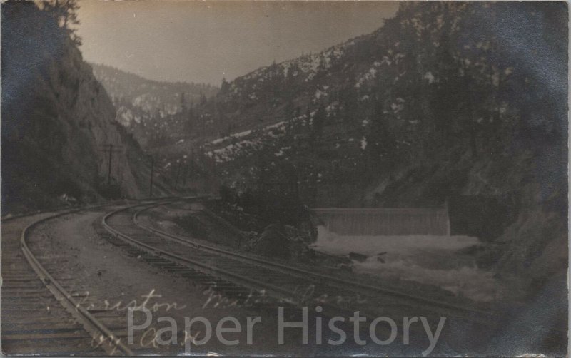 c.1907 Floriston Mill Dam CA RPPC Ghost Town Near Tahoe, Reno UNIQUE California