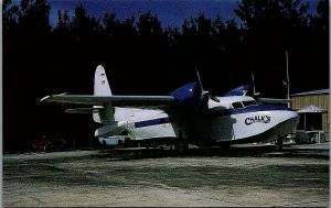 VINTAGE CHALKS INTERNATIONAL AIRLINE GRUMMAN MALLARD PHOTOCHROME POSTCARD 38-128