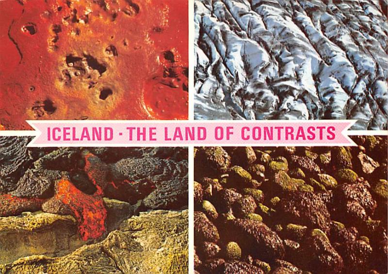 Iceland The Land of Contrasts, Sulphur ice lava algae  Land of Contrasts, Sul...