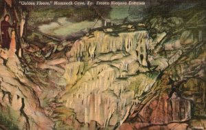 Vintage Postcard 1930's Golden Fleece Mammoth Cave Frozen Niagara Kentucky KY