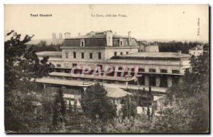 Old Postcard Toul The station side ways Train