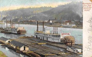 Paddle Steamers Monongahela River Pittsburgh Pennsylvania 1906 postcard