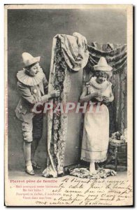 Old Postcard Fantasy Pierrot family Pere
