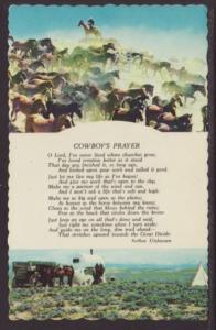 Cowboy's Prayer Postcard 