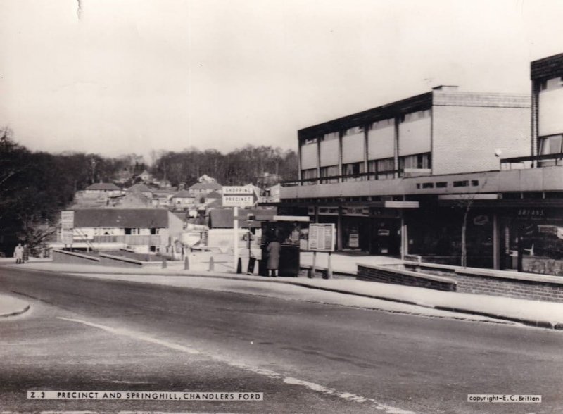 Chandlers Ford Shopping Centre Hampshire 1950s RPC Postcard