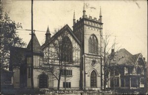 Everett Massachusetts MA First ME Church c1910 Real Photo Vintage Postcard