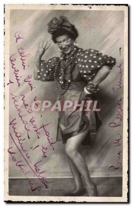 Old Postcard Fantasy Theater Woman Actress transvestite DEDICACEE