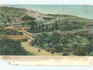 Pre-1907 NICE VIEW Jerusalem Israel i5234