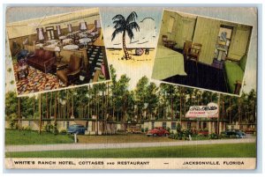 White's Beach Hotel Cottages Restaurant Jacksonville Florida Multiview Postcard