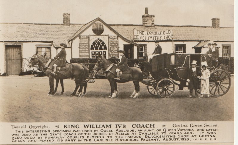 GRETNA GREEN, KING WILLIAM IV'S COACH, Dumfries And Galloway - Vintage POSTCARD