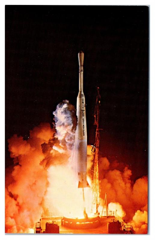 1962 Delta No. 11, Launch AT&T's Telstar I Satellite, Cape Canaveral FL Postcard