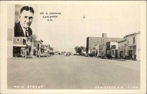 Canistota SD Main St. Dr. Ortman c1950s Real Photo Postcard