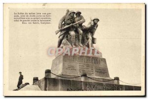 Old Postcard Front Champagne Champagne Navarino Monument to the Dead Weapons