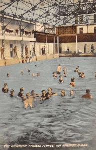 Hot Springs South Dakota Mammoth Springs Plunge Pool Antique Postcard K71580