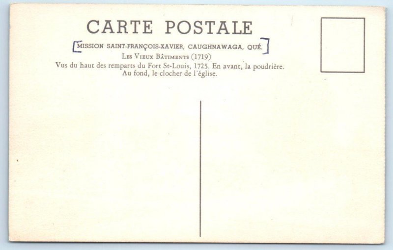 CAUGHNAWAGA, Kahnawake Quebec Canada ~ MISSION SAINT FRANCOIS-XAVIER Postcard