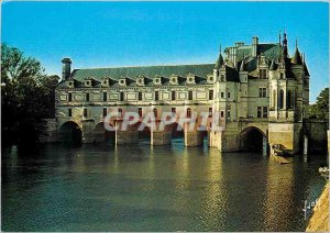 Modern Postcard Loire Valley Chateau de Chenonceau Loire Valley Facade East