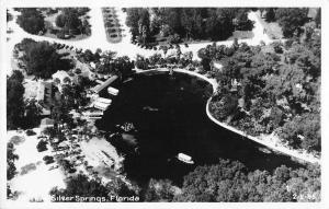 Silver Springs Florida Aerial View Of Pond Real Photo Antique Postcard K27383