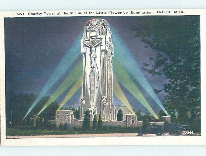 Unused Linen MONUMENT SCENE Detroit Michigan MI F2127