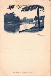 Netherlands Utrecht City Lake Vintage Postcard B119